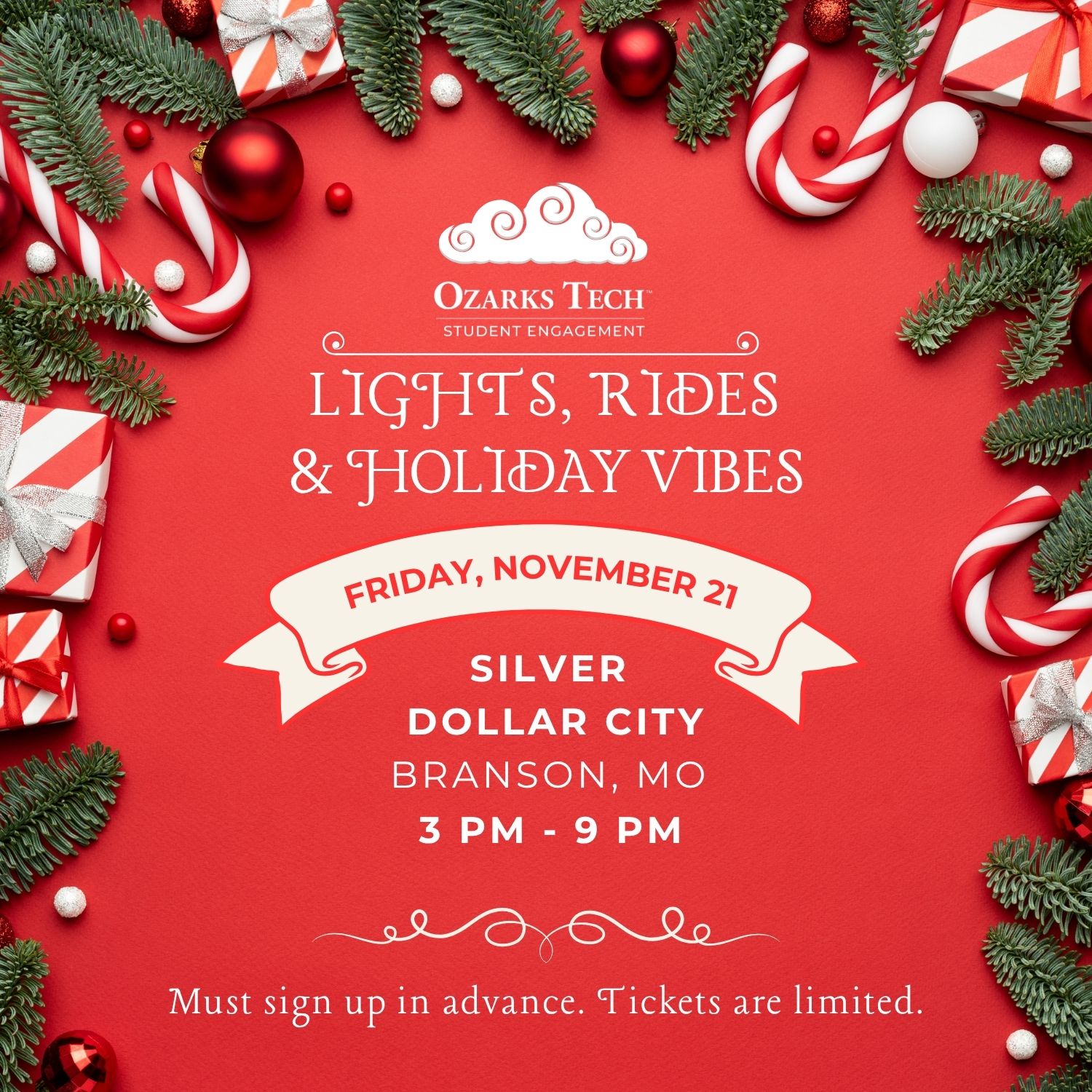 Join the waitlist for the Silver Dollar City event on November 21st.